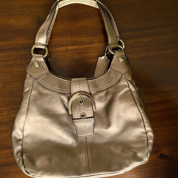 Coach Handbags - Coach Soho Bronze Metallic Leather Handbag